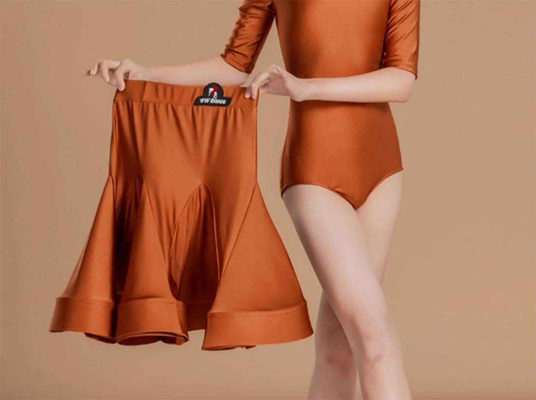 Mädchen Latein Tanzkleid Gesellschaftstanz Übungs- Und Wettkampfkleid Latein Tanzkleid Langarm-Wettbewerbs-Split-Kleid Anzug Performance-Kostüm (150)