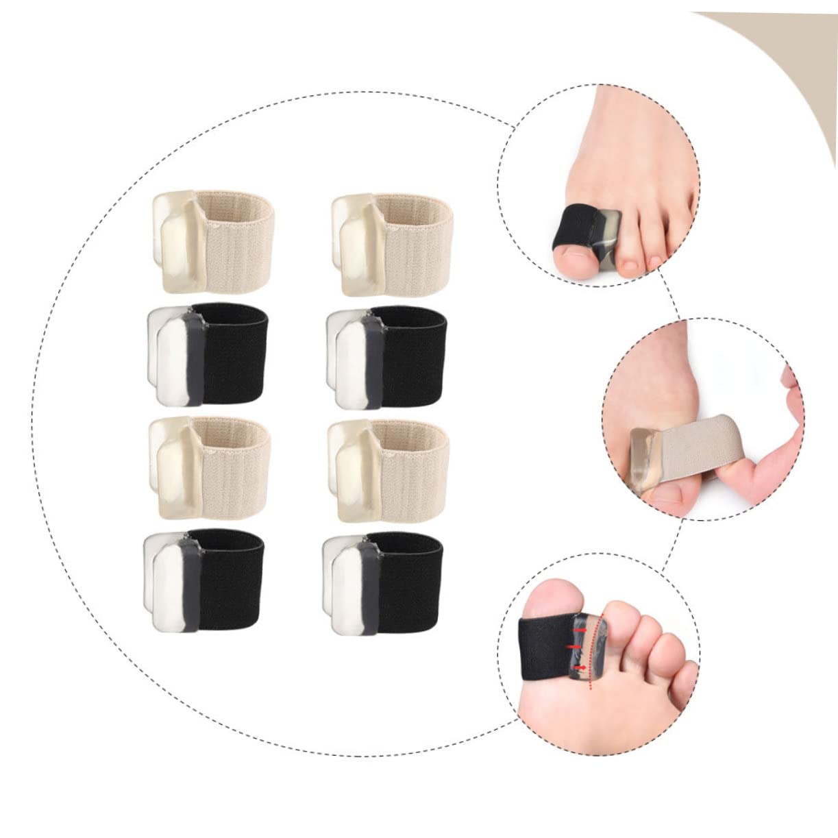 SOESFOUFU Hallux Toe Separators Breathable Toe Separation Tools for Men Women Toe Separator Orthotic Inserts