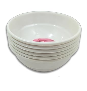 Stylish Melamine Small Snacks Bowls - Pack of 6 for Melamine Bowls for Snacks and Desserts