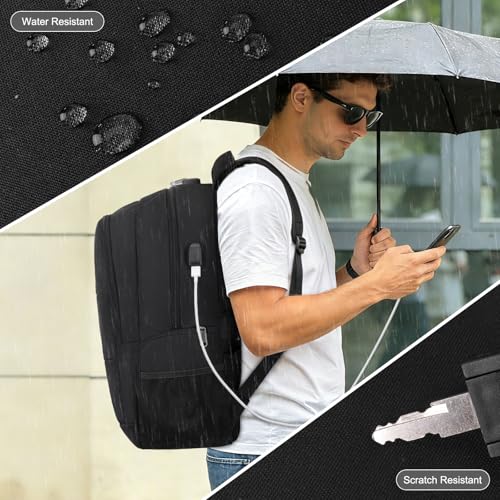 MOSISO Laptop Backpack for Women Men, 15.6 inch Computer Business Backpack - image 3