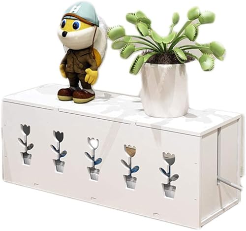 Caja de organización de cables, organizador de cables, organizador de cables, soporte grande para computadora de TV, cubierta de concentrador USB,