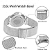 BISONSTRAP Metal Watch Bands, Foldover Clasp, 316L Stainless Steel Mesh Watch Straps, Quick Release Replacement Band for Men and Women, 18mm, Silver