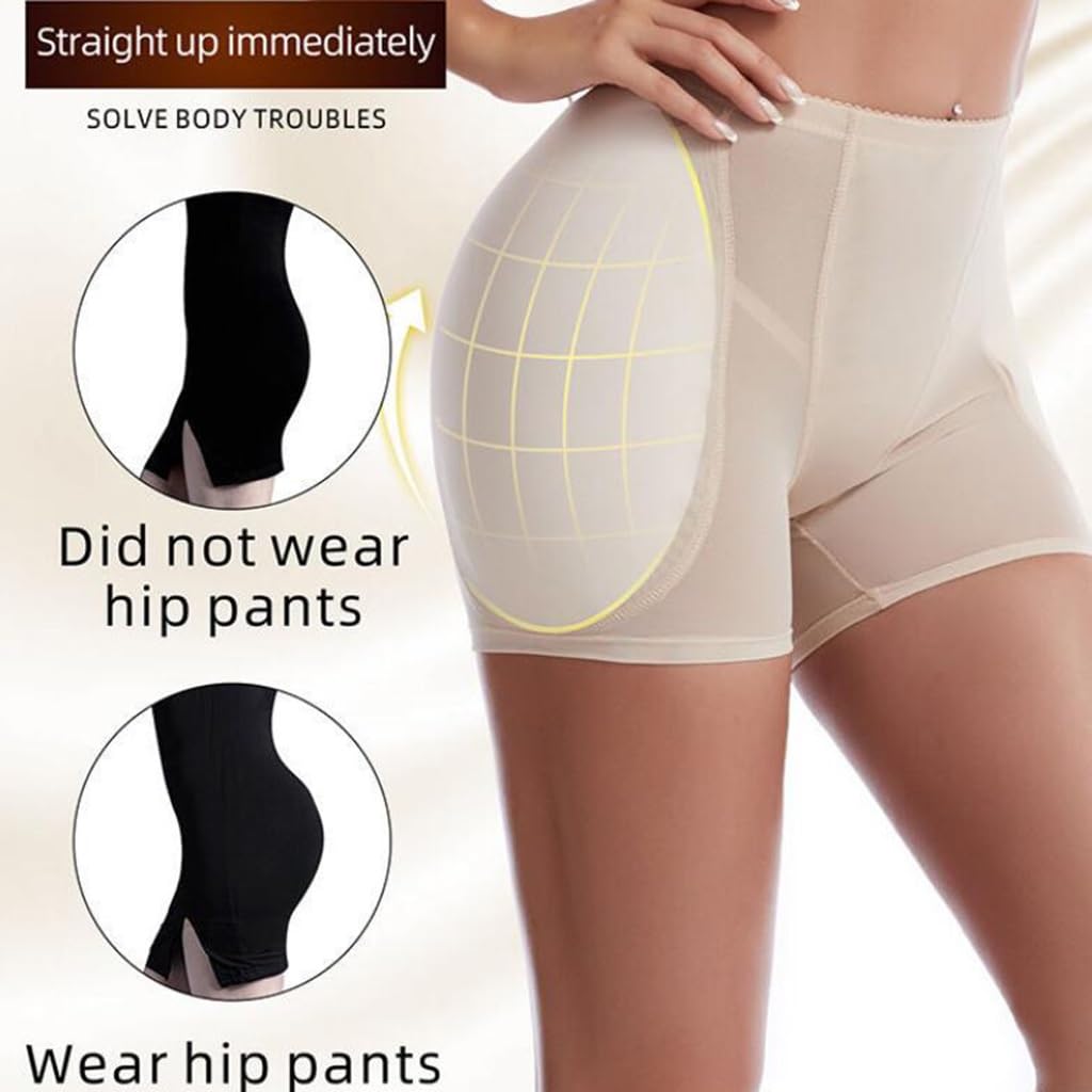 XYNSNDB Damska bielizna wyściełana Bezszwowe wkładki na buty Majtki wzmacniają Majtki kontrolne Hip Enhancer Wyjmowane 2 wkładki