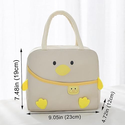 Miniatura 7 de Lindas loncheras reutilizables para mujeres, lindas loncheras kawaii, bolsa de almuerzo de animales para picnic, oficina, trabajo, viajes