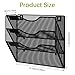 EasyPAG 3 Pocket Mesh Wall File Organizer, Hanging Paper Folder Holder with Classify Label, Vertical Wall Mount Mail Organizer for Office Home Classroom, Black