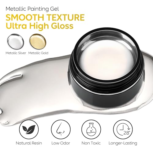 Set de esmaltes de gel metálico Nicedeco miniatura 2