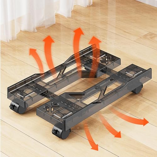 ILSMYSUTRA® Desktop CPU Rolling Stand Hollow Design Computer Case Stand for School Room Gray - Image 5