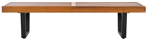 Outdoor Patio Furniture Heather Natural Brown Solid Wood & Black