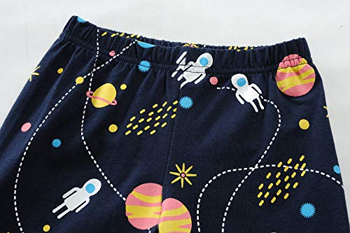 Image of Little Boys Short Set Pajamas for Boys 100% Cotton Toddle Firetruck Dinosaur Sleepwear Summer Clothes Size 2-7T