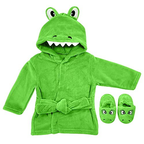 Image of Rising Star Baby Toddler Robe Or Kids Robe for Girls and Boys - Kids & Baby Bath Robe Spa Set with Washcloth or Slippers