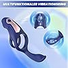 YcsLust 3 in 1 Penisring Vibratoren mit APP Fernbedienung,Paarvibrator mit 9 Vibration Modi,Sexspielzeug Hodenringe,Doppelmotoren,Hochwertiger Penisring aus Silikon, Sexspielzeug für Männer und Paare #2