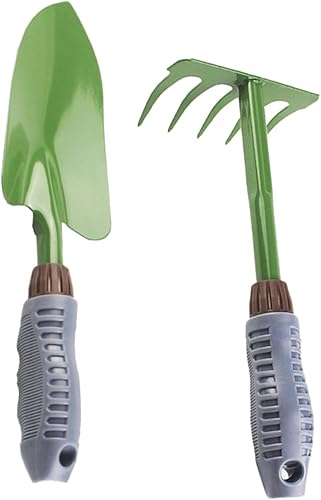 Totority 1 juego de herramientas de jardinería duradera de acero inoxidable para plantar, excavar, deshierbar, agarre cómodo, suministros de jardín