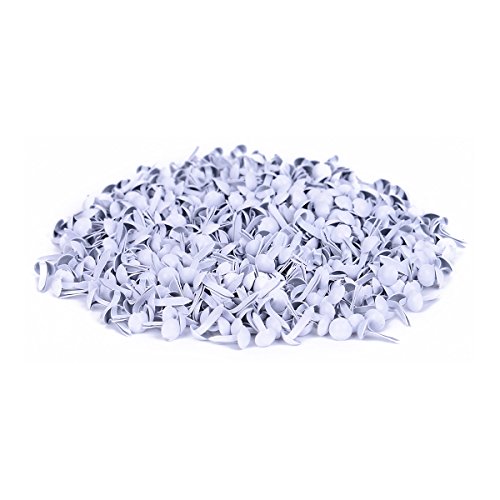 Sg 500Pcs White Round Metal Brads For Scrapbooking Brads Rivets Scrapbook Embellishment 9X5Mm #TOP12