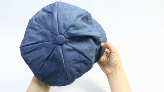 Gorra estilo boina de mezclilla para mujer miniatura 6