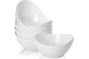 Oval White Salad Bowls