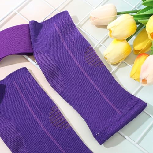 Image of Tarpop 1 Pair Ankle Brace for Kids Compression Ankle Sleeves Adjustable Foot Support Brace Elastic Guard for Children Boys Girls Sports Running Jogging Dance Fitness Gymnastics(Dark Purple,Small)