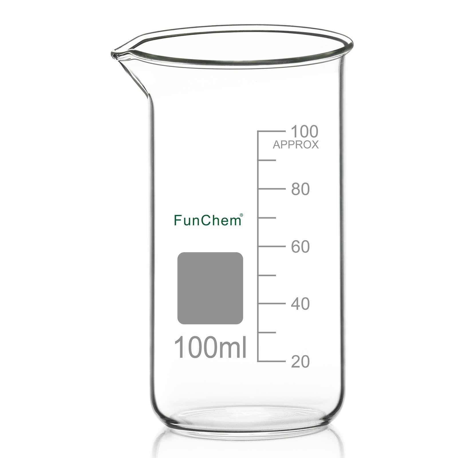 FunChem Borosilicate Glass Beaker, 1-Pack Graduated Tall Beaker with Pouring Spout, 50 ml — Amazon image 9