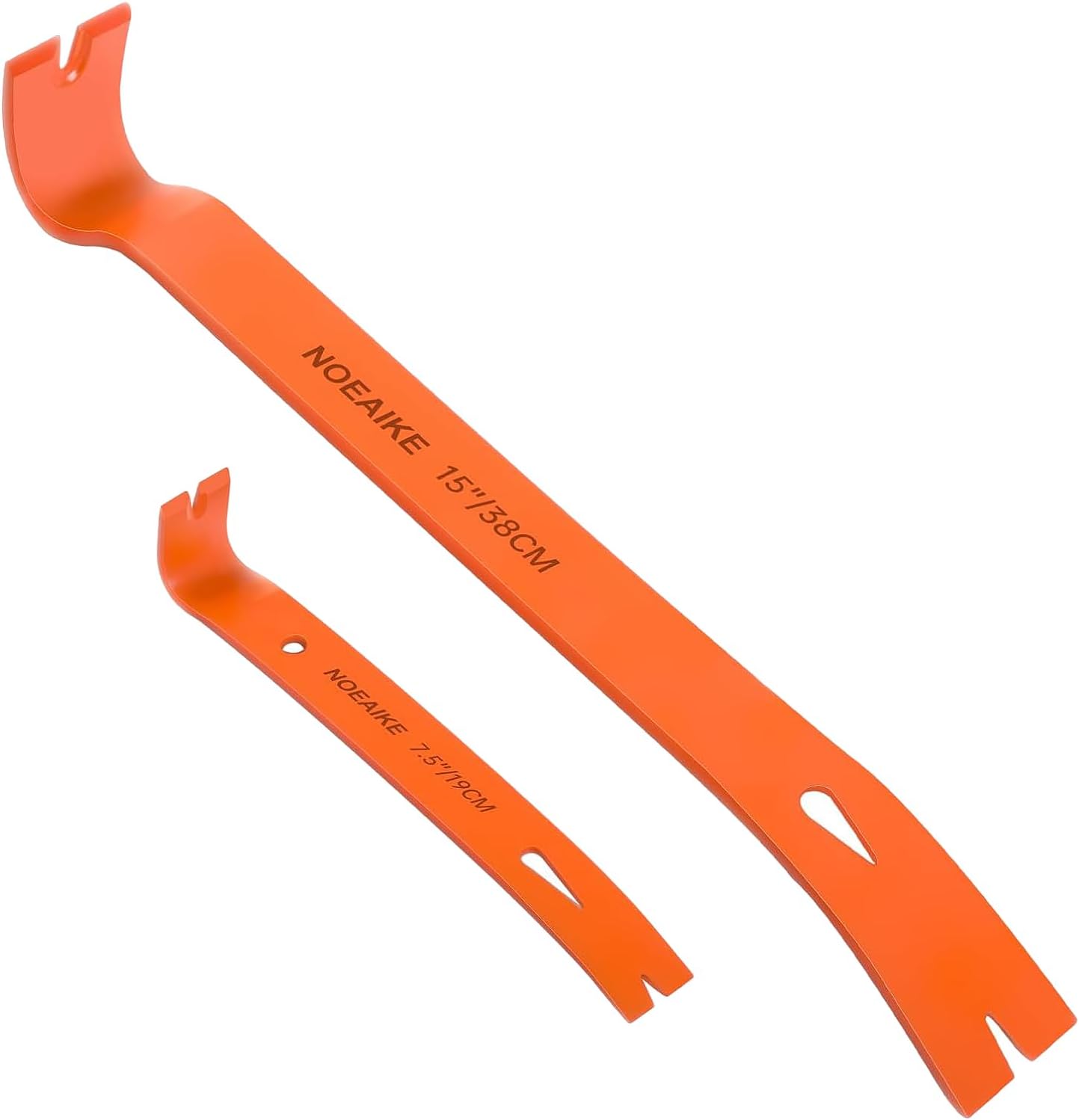 2-Pack Flat Pry Bar Set 7.5″/15″ Crowbar with Nail Puller,Utility Heavy Duty Claw Bar,Mini Pry Bar High-Carbon Steel Crow Bar Tool for Home Improvement & Woodworking