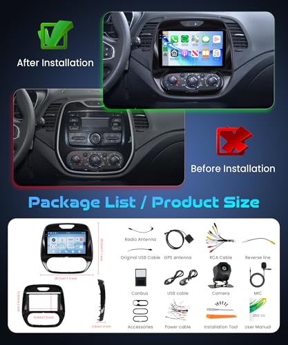 Autoradio Android Clio Captur 2011-2018 avec Carplay Android Auto et WiFi - 7