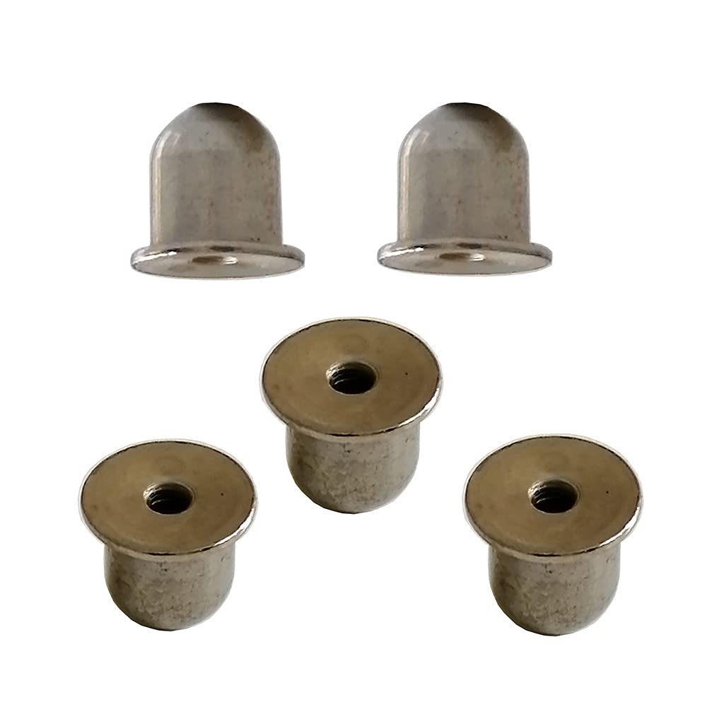 UP100 50 Pieces 4.2-8mm Push Button Spring for 12-50mm Tube Locking Tube Pin Button Mounting Spring Clips for Tent Pole (Dia 9 Height 10.7 mm)