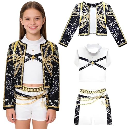 KOMEIYL Costume Cosplay Rumi, Anime Cosplay Costume, 3 Piezas Cantantes Pop Disfraz Completo de Anime, para Carnavals Fiestas Cosplay (120cm)