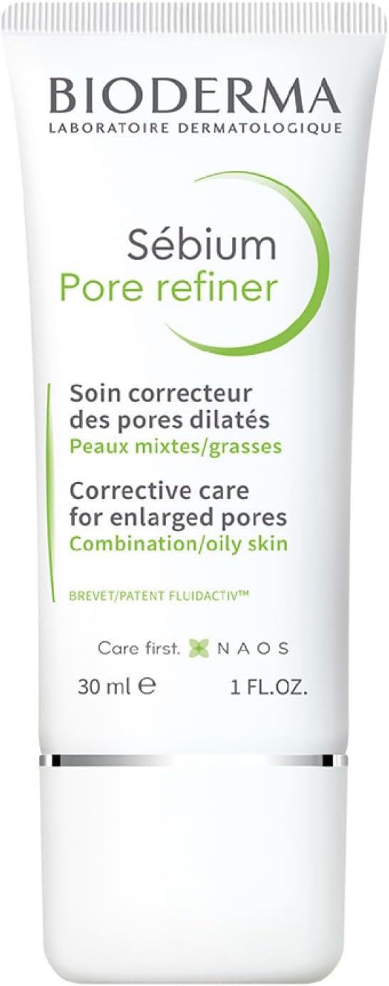 Bioderma Sébium Pore Refiner - Purifying & Hydrating Face Cream Moisturiser, Mattifies Oily & Combination Skin, Tightens Pores & Refines Skin Texture, 30ml