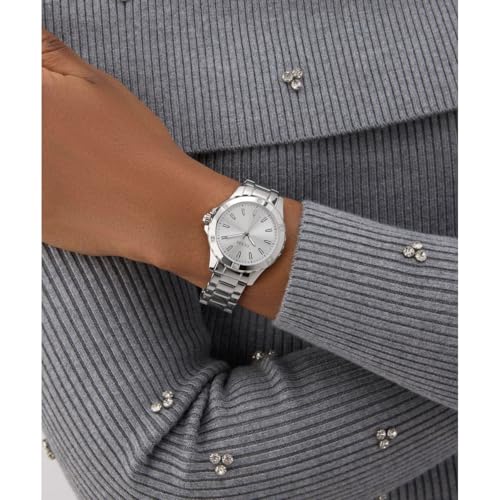 Image of Guess Round 35mm Silver Dial Analog Women Watch - GW0948L6