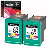 Valuetoner Remanufactured Ink Cartridge Replacement For HP 75XL High Yield CH624BN CB338WN (2 Tri-Color) 2 Pack