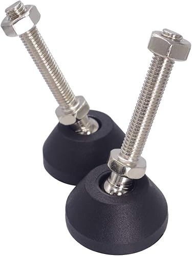 Miniatura 5 de Wolfride 6pcs pies niveladores de muebles ajustables M8 pie nivelador de goma M8 pie roscado para muebles