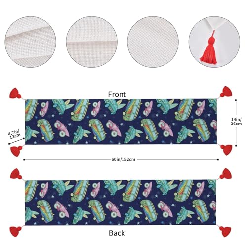 Chemin de table de Noël de qualité supérieure avec finitions pompons - 5
