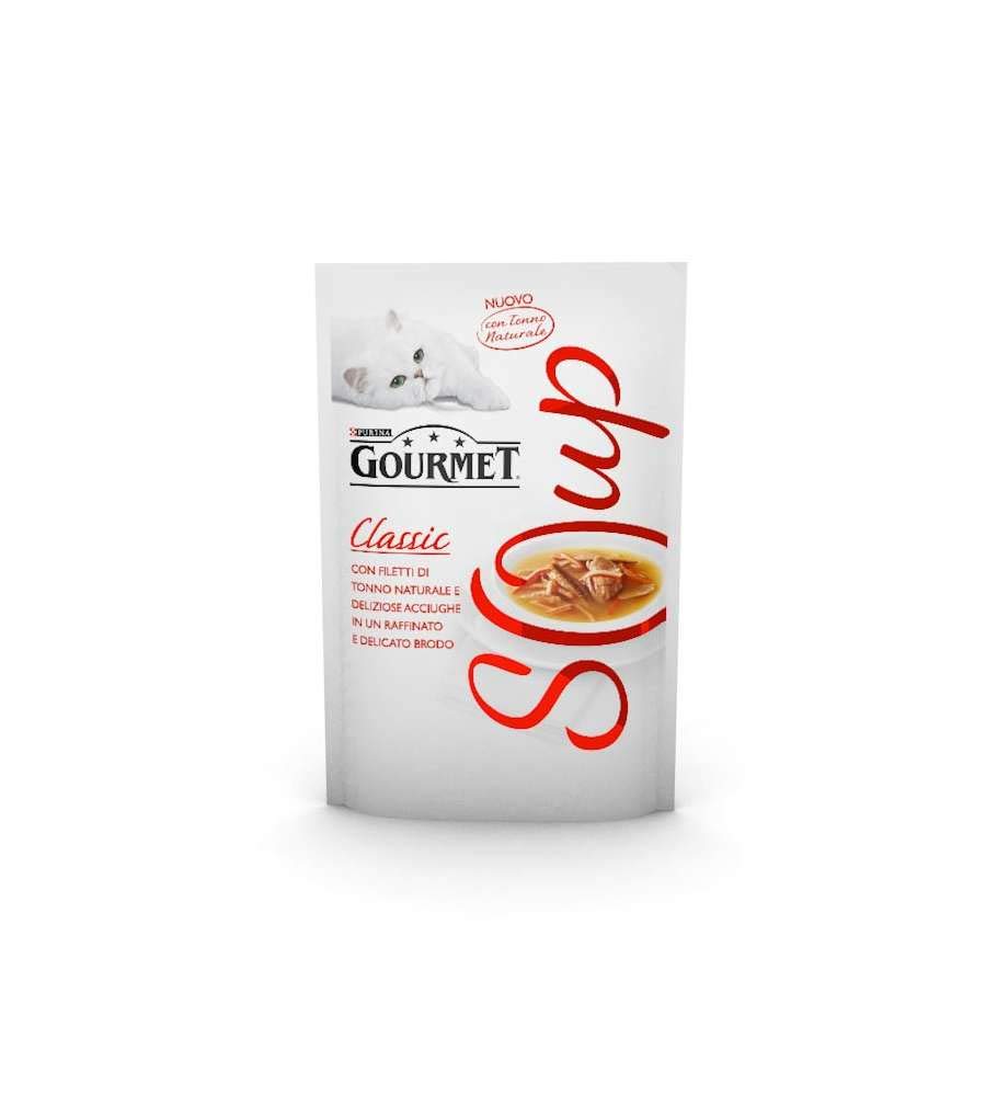 Gourmet Gatto, Soup Tonno e Acciughe, 40 gr