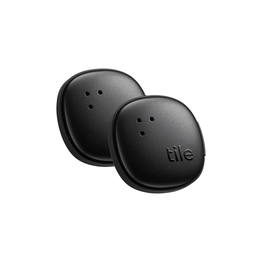 Tile by Life360 Sticker - Piccolo tracker Bluetooth, trova telecomando, localizzatore di oggetti per biciclette, occhiali e altro. Compatibile con iOS e Android. Pacchetto da 2 (Nero)