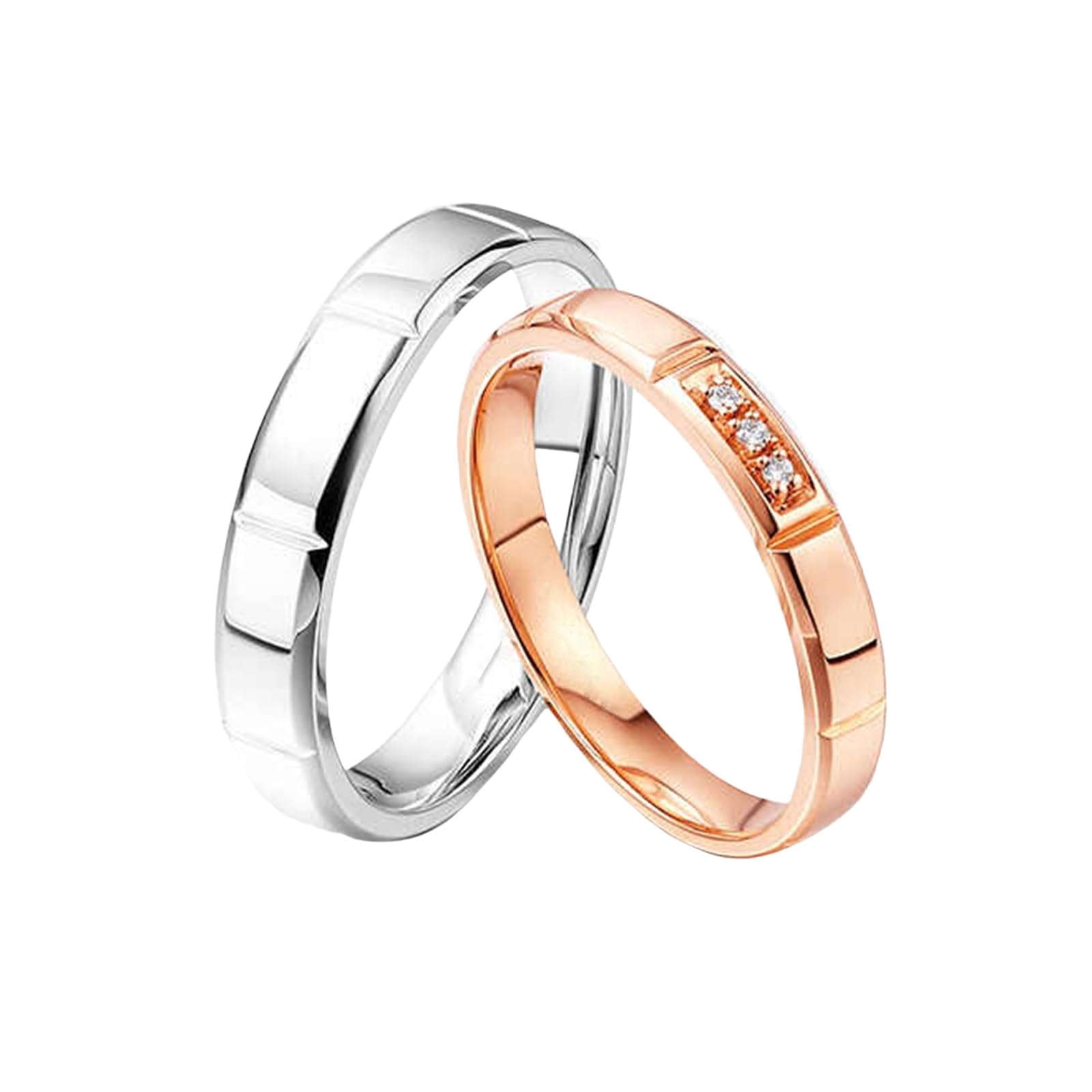 Anillo para hombre de oro auténtico, 3,8 mm, anillo de compromiso de oro auténtico 375, apto para hombres, talla 52 (16,6)