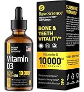Vitamin D3 Supplement 10000 iu | Vitamin D Liquid Drops for Faster Absorption | Helps Support Str...