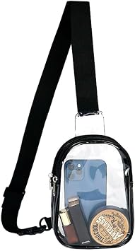 Clear Purses for Women Stadium, Clear Sling Bag Clear Bag Stadium Approved, Back Pack Crossbody Bags for Women Men