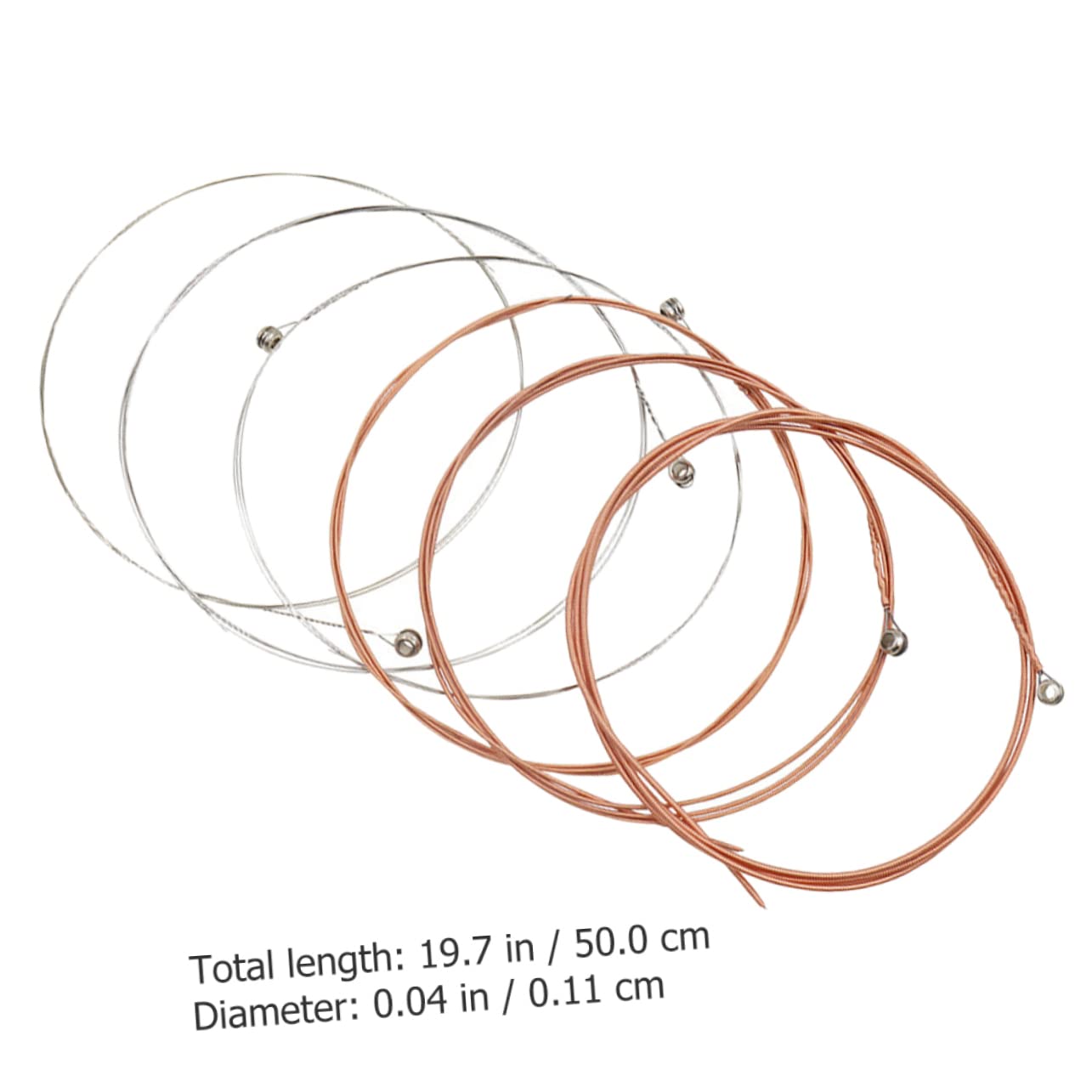 OFFSCH 12pcs Folk Guitar Strings Replacement Strings for Acoustic Guitar Enhanced Tone Long Sustain present