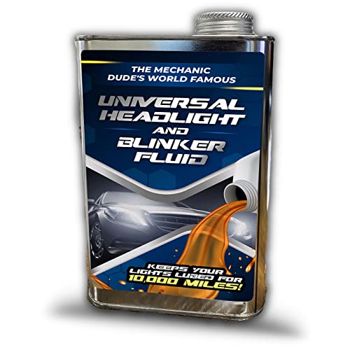 Universal Headlight and Blinker Fluid - Keeps Your Lights Lubed for 10,000 Miles - Gag Gift for Men - Prank Gift for Wife - Funny Gifts for Women - Empty Tin to Cause Confusion - Prank Gift Box