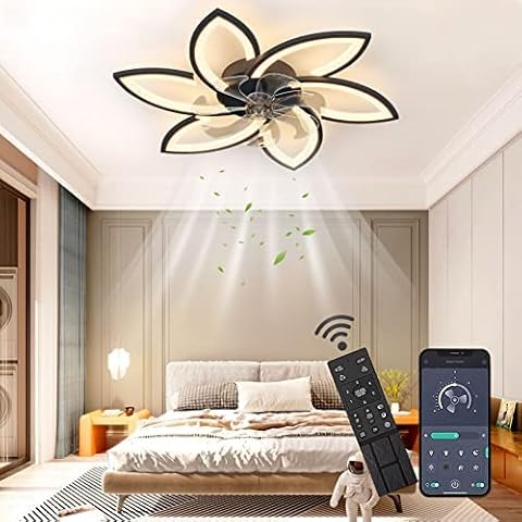 LED Deckenventilator Mit Beleuchtung, 66W Dimmbar Deckenleuchte Cover