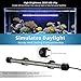 Novique LED Submersible Aquarium Light 4W Underwater Fish Tank Light with Blue White&Blue and White Three Light Modes Timer Automatic On/Off and Dimmer Brightness Adjustable (7.5inch)
