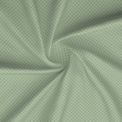 Image of BOUTIQUE LIVING Heritage Walk 100% Egyptian Cotton 200 TC Green Ethnic Print Single Bedsheet with 1 Pillow Cover