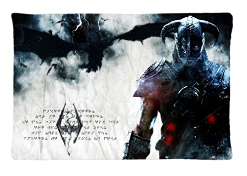 Surful Gift Pillow Case ~ Video games dragons the elder scrolls posters hero the elder scrolls v skyrim dovahkiin dragonborn alduin alduin the world eater ~ Image (One Side) Custom 30x20 Inches Pillowcase