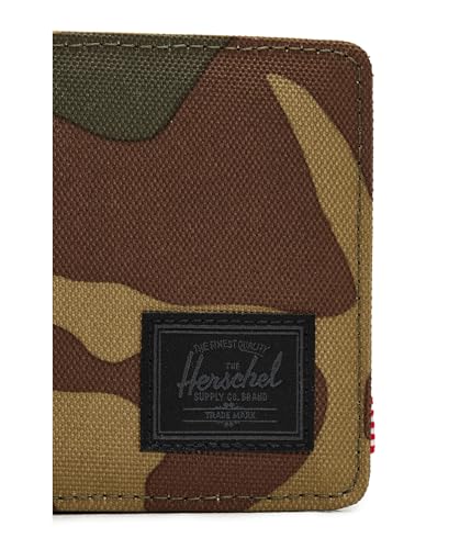 Image of Herschel Supply Co. Unisex Roy Wallet Woodland Camo /Black Label One Size