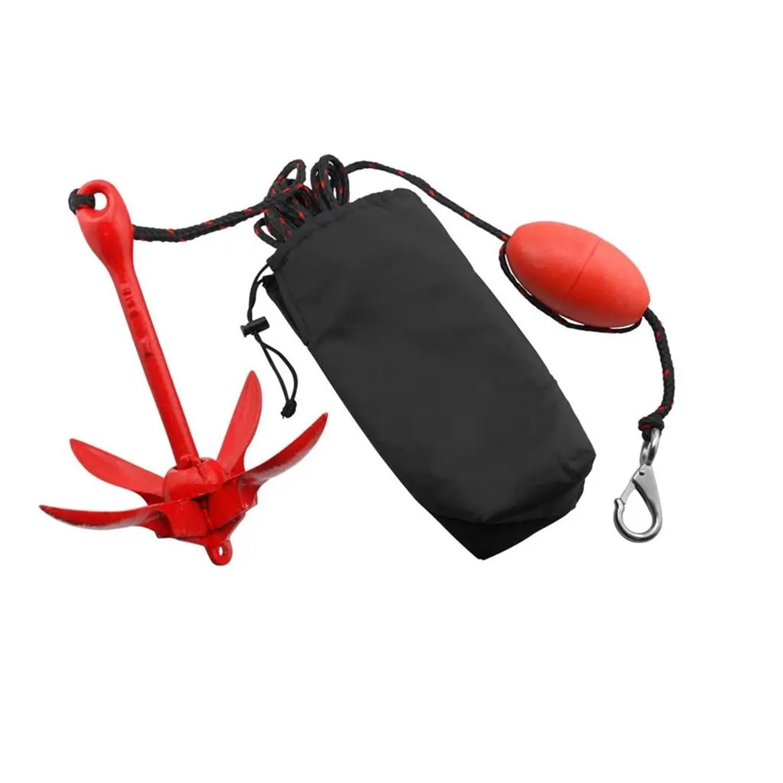 Soywim One Color Mooring Rope, Marine Anchor, Grapnel Kit For, Canoes Paddle Boards (3.3 Lbs)