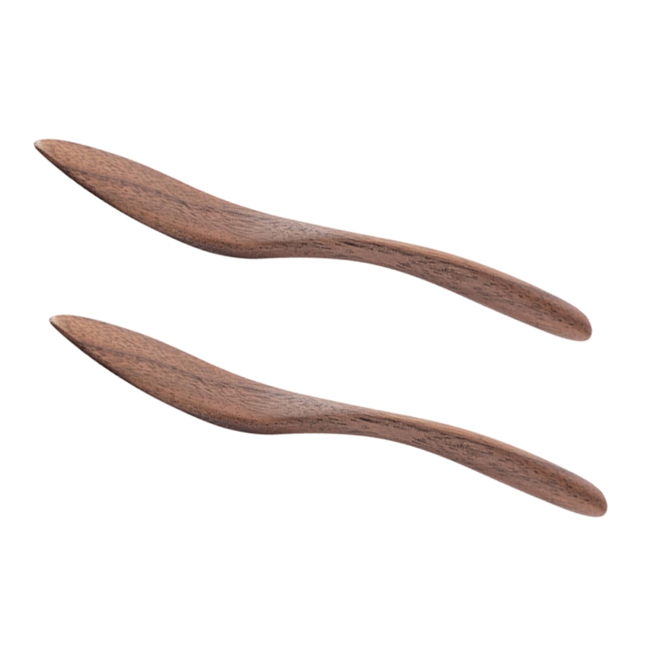 OFFSCH Butter Knife Spreader Stick Spatula Natural Wood for Cold Butter Jam Jelly Honey Cheese