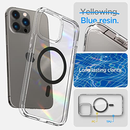 Image of Spigen Ultra Hybrid MagFit Back Cover Case for iPhone 14 Pro, MagSafe Compatible, Air Cushion Technology - PC+TPU | Graphite