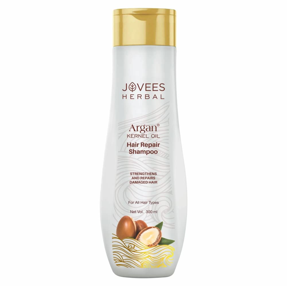 Jovees Herbal Argan Kernal Oil Shampoo For Strengthen & Hair Repair | All Hair Types | Paraben & Alcohol Free 300ml