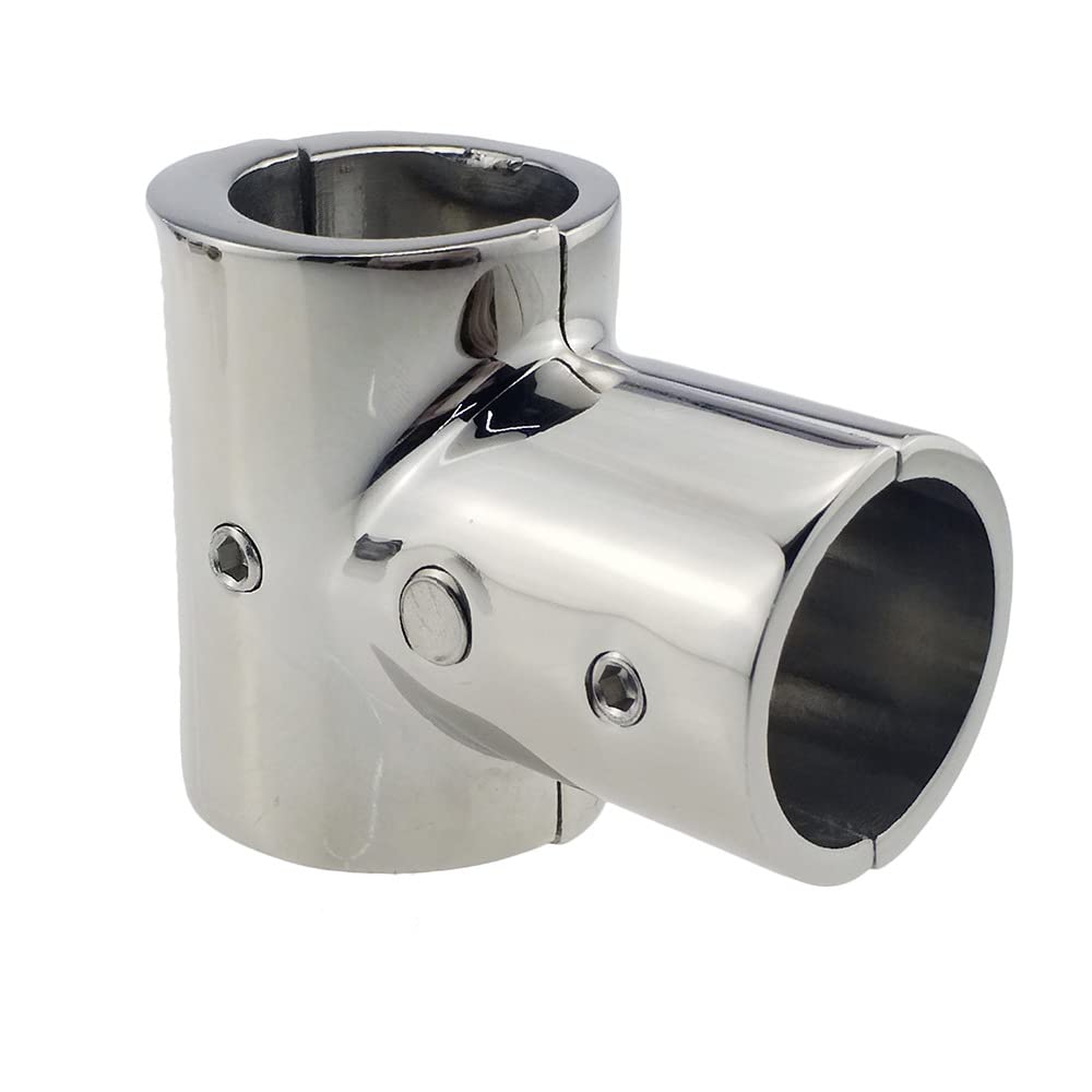 Boot Hand Rail Fitting, 25mm/0.98in 90° Verzonken Dek Buis Houder Reling Leuning Bevestigingsbasis, RVS Leuning Buis Basis Voor Yacht Marine