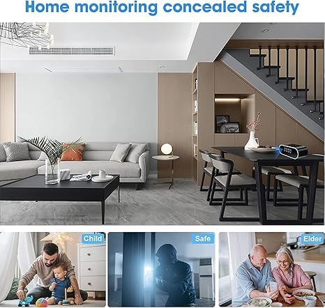 Image of WiFi Camera Clock HD 1080P for Home, Office, Indoor Surveillance Camera with Motion Detection /Night Vision Nanny Cam Security Camera No SD Card