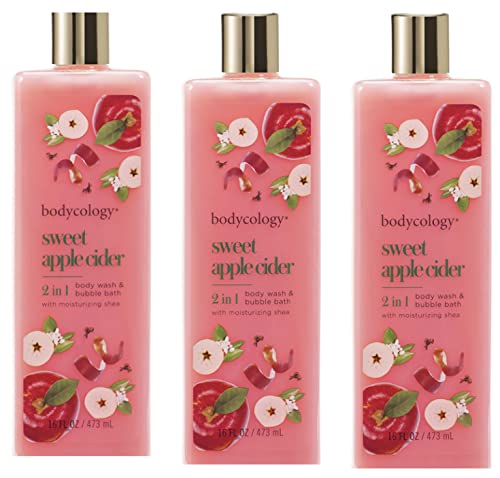 Bodycology Sweet Apple Cider 2-1 Body Wash & Bubble Bath 16 Oz.(Pack Of 3) #TOP20