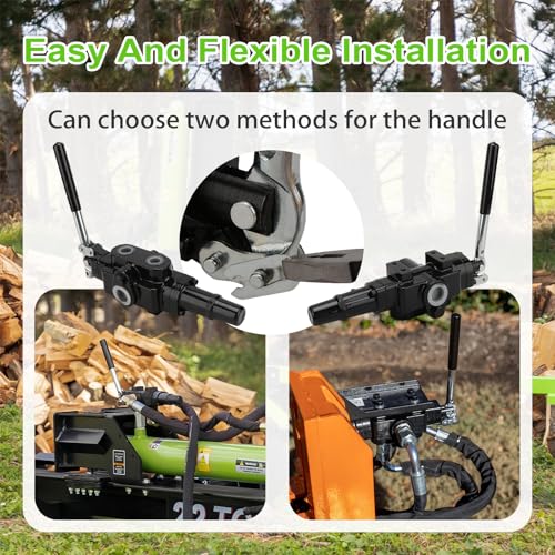 Image of Hydraulic Log Splitter Valve, 1 Spool 25GPM 3626PSI Hydraulic Directional Control Valve, Hydraulic Loader Valve w /Joystick for Log Splitter, Small Tractors & Loaders